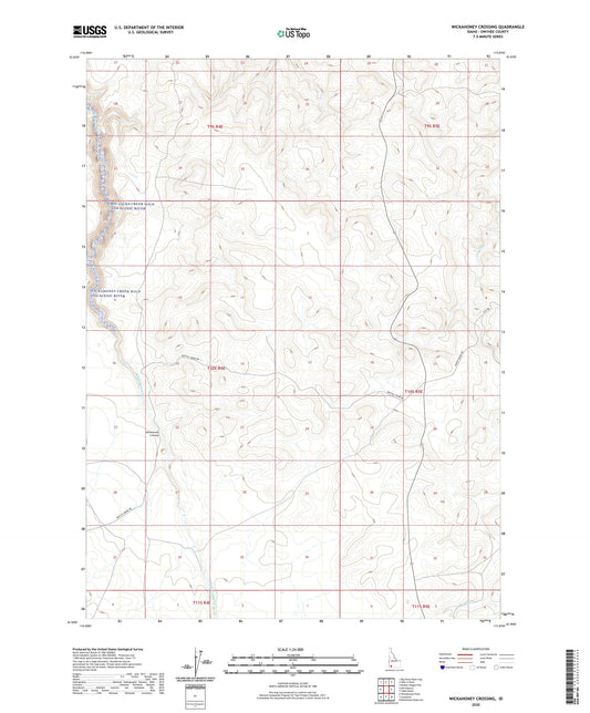 Wickahoney Crossing Idaho US Topo Map Image