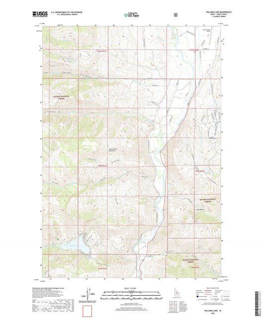 Williams Lake Idaho US Topo Map Image