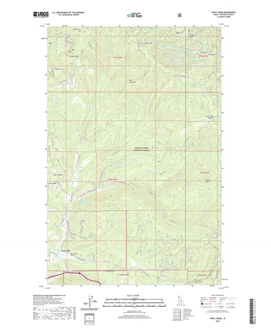 Wolf Lodge Idaho US Topo Map Image
