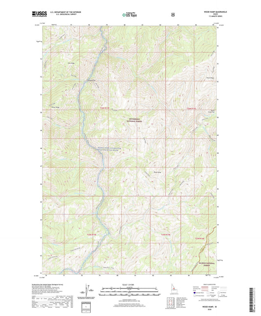 Wood Hump Idaho US Topo Map Image
