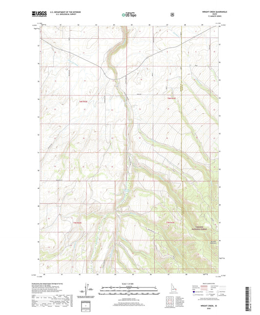Wright Creek Idaho US Topo Map Image