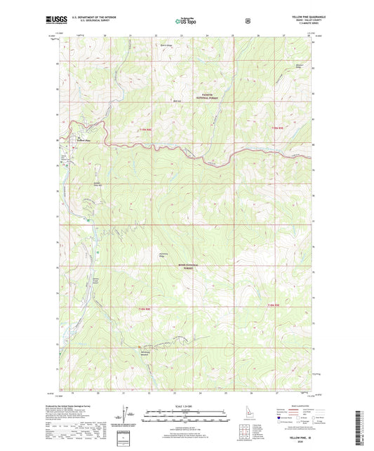 Yellow Pine Idaho US Topo Map Image