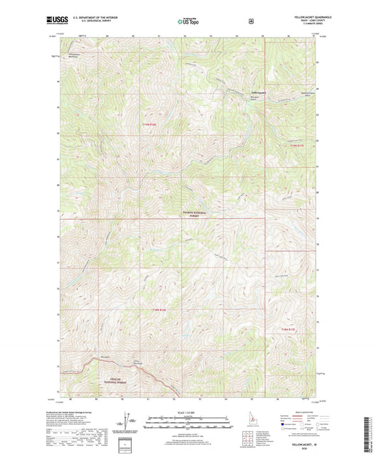 Yellowjacket Idaho US Topo Map Image
