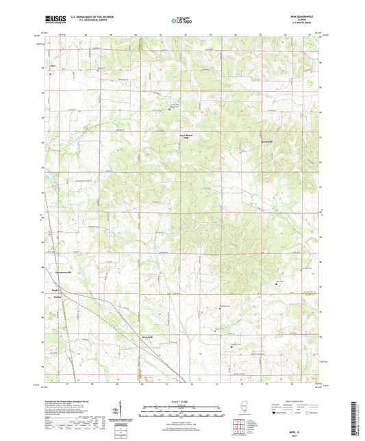 Akin Illinois US Topo Map Image