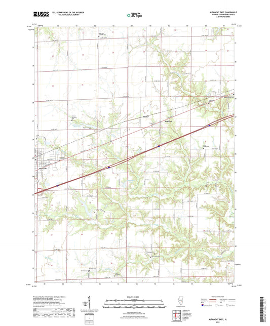 Altamont East Illinois US Topo Map Image