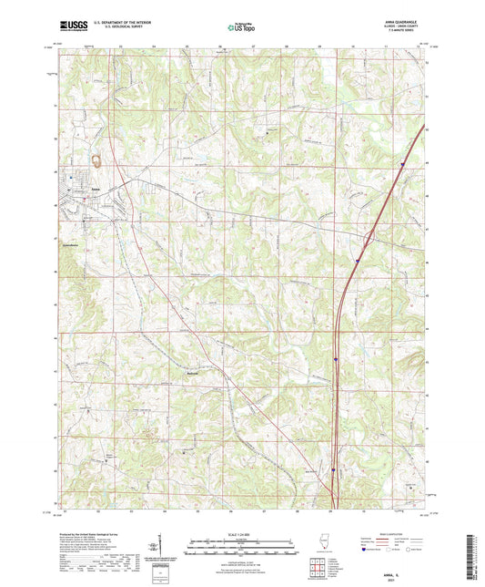 Anna Illinois US Topo Map Image