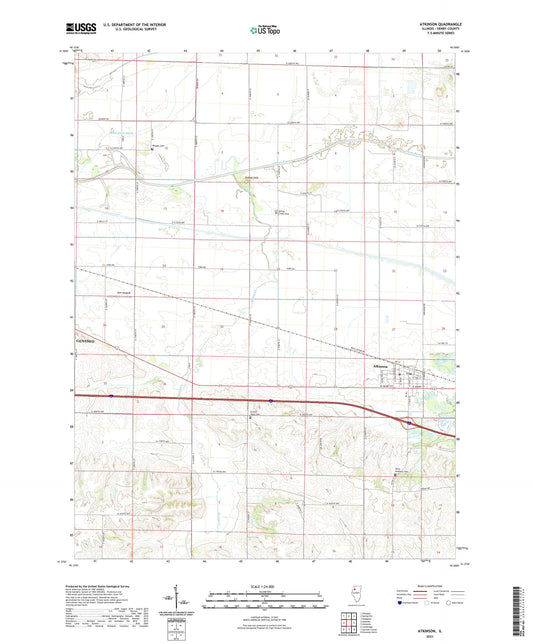 Atkinson Illinois US Topo Map Image