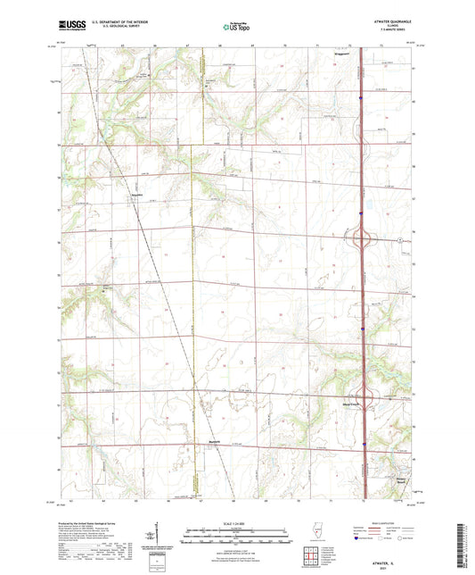 Atwater Illinois US Topo Map Image