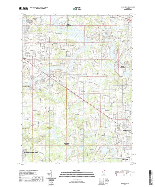 Barrington Illinois US Topo Map Image
