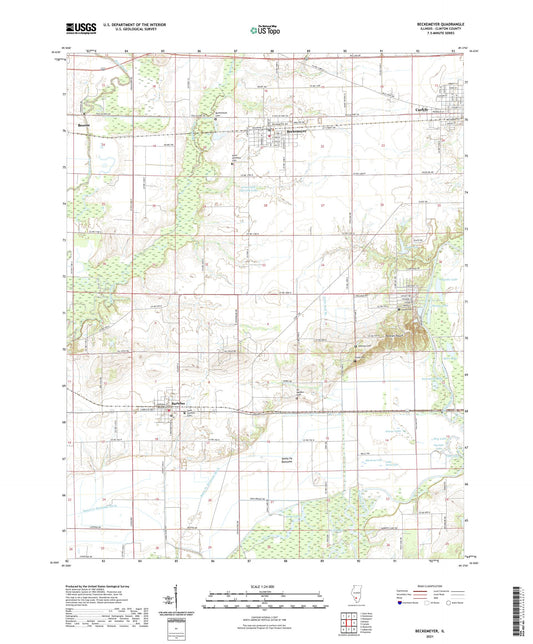 Beckemeyer Illinois US Topo Map Image