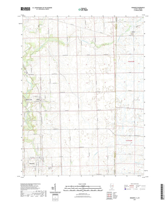 Bismarck Illinois US Topo Map Image
