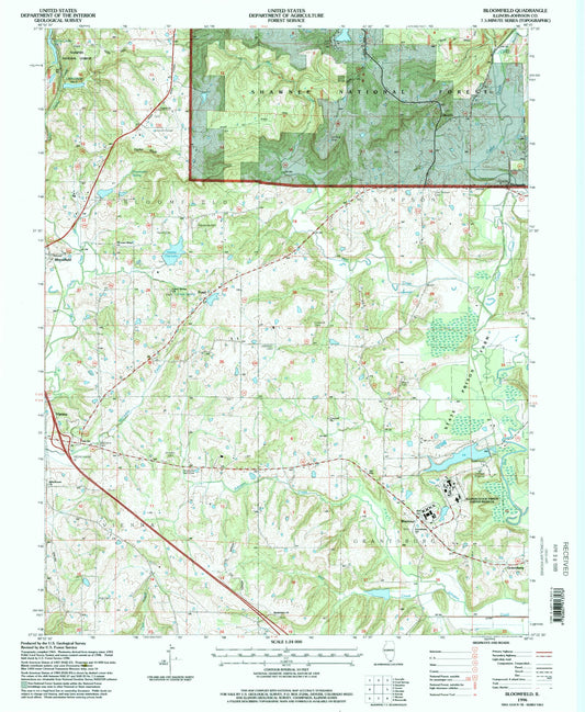 Classic USGS Bloomfield Illinois 7.5'x7.5' Topo Map Image