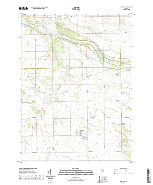 Bonfield Illinois US Topo Map Image