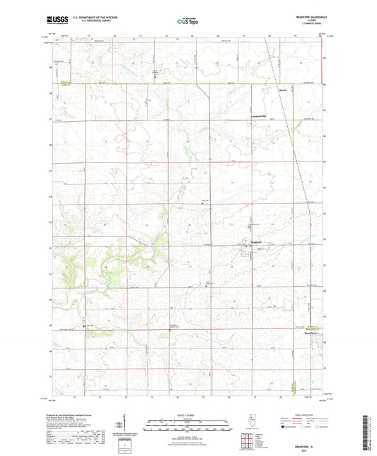 Bradford Illinois US Topo Map Image