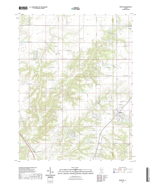 Brighton Illinois US Topo Map Image