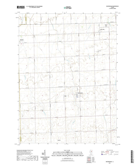 Buckingham Illinois US Topo Map Image