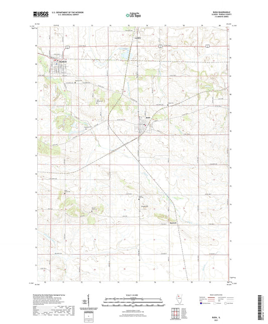 Buda Illinois US Topo Map Image