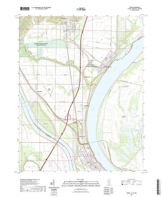 Cairo Illinois US Topo Map Image