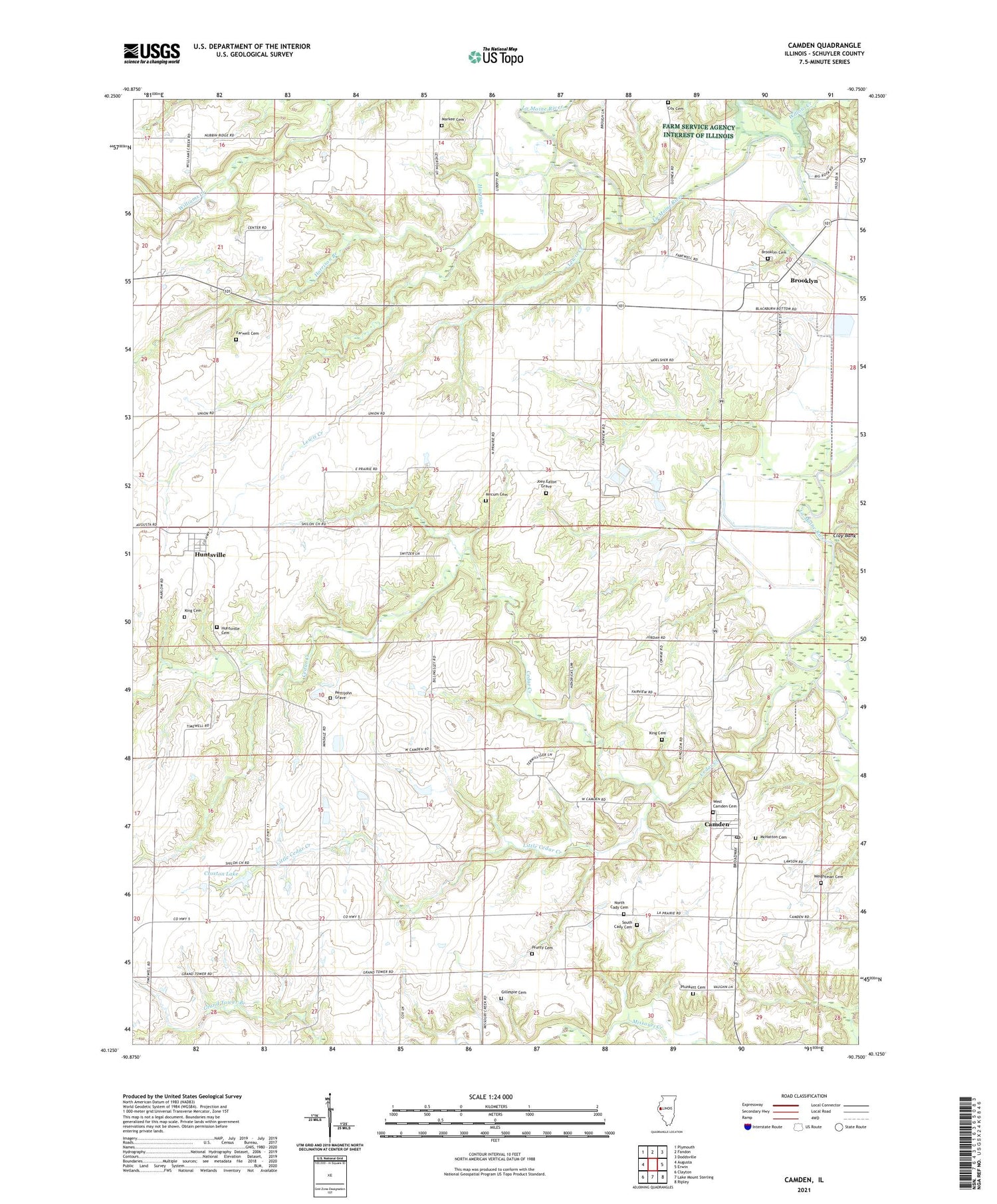 Camden Illinois US Topo Map Image