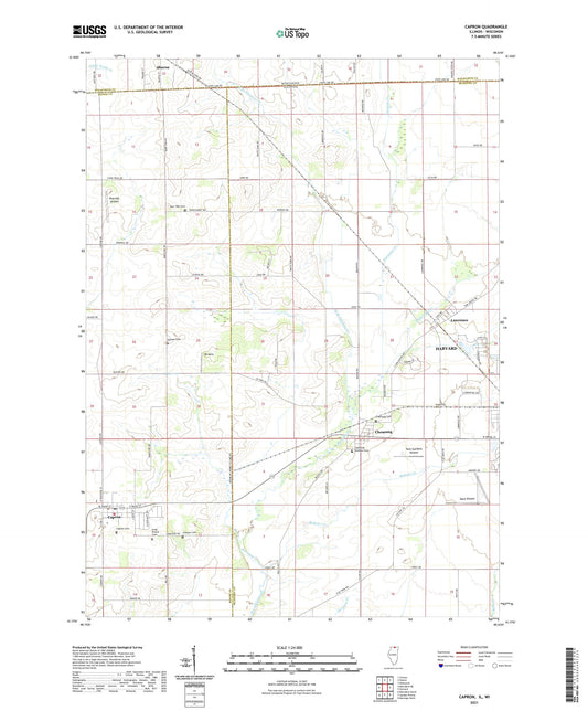 Capron Illinois US Topo Map Image