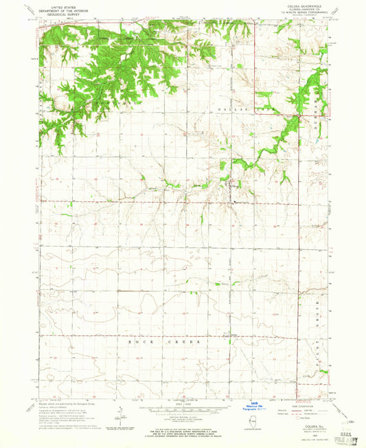 Classic USGS Colusa Illinois 7.5'x7.5' Topo Map Image