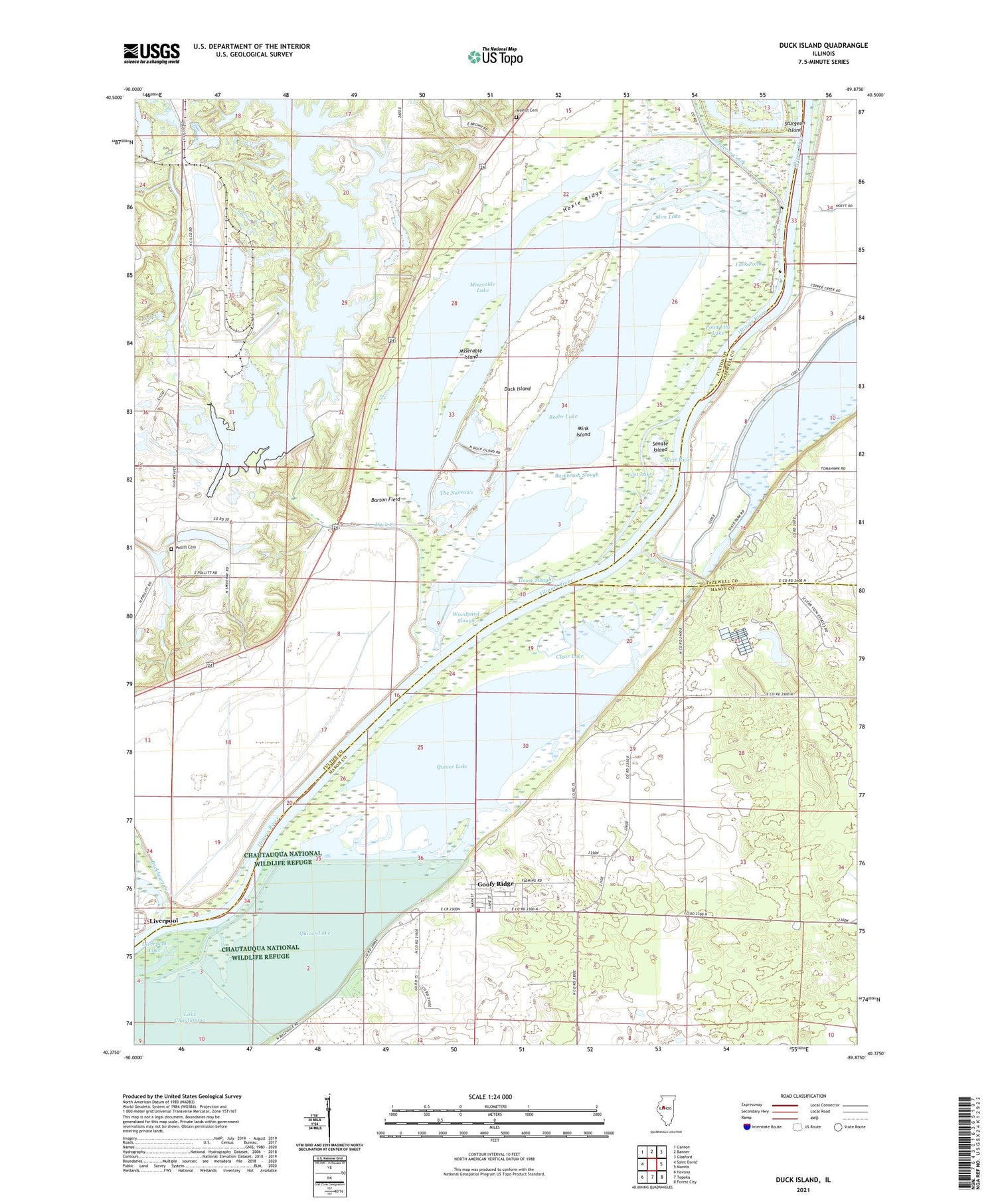Duck Island Illinois US Topo Map Image