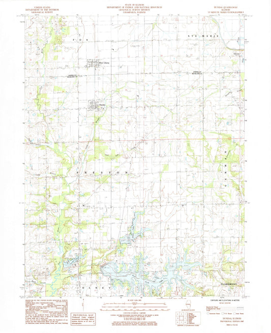Classic USGS Dundas Illinois 7.5'x7.5' Topo Map Image