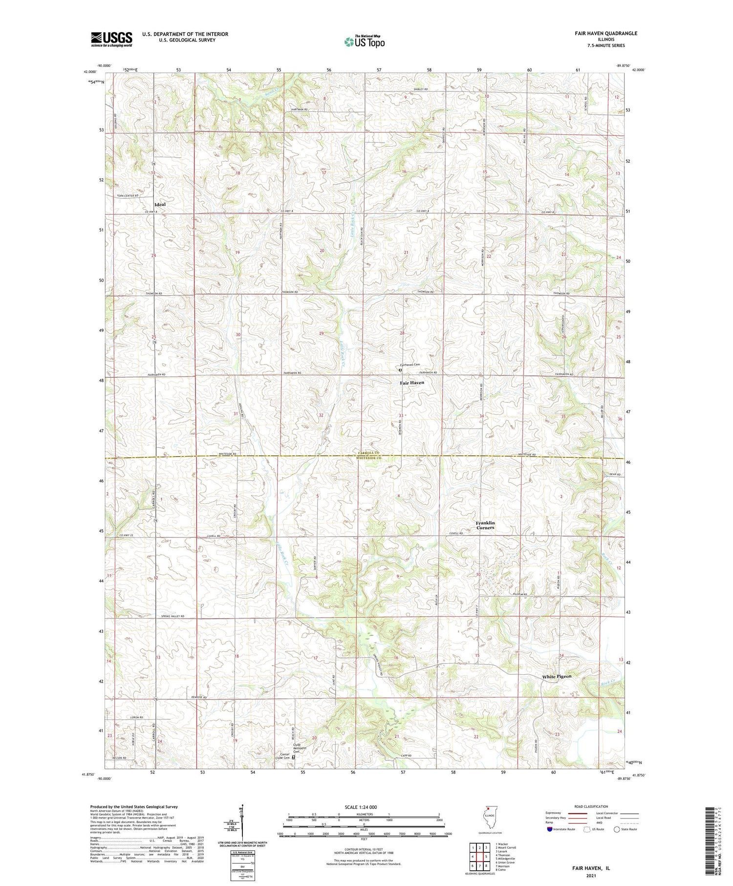 Fair Haven Illinois US Topo Map Image