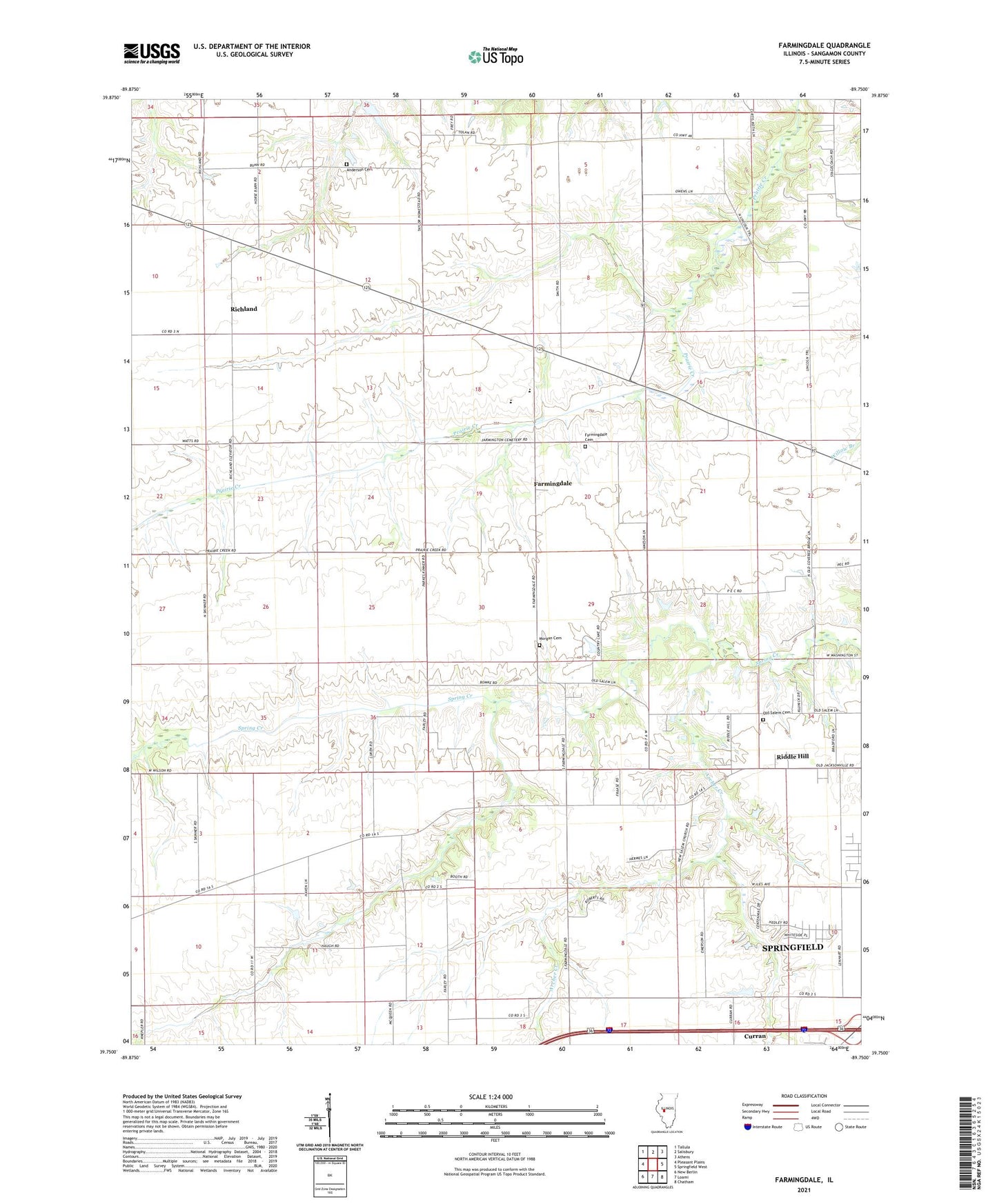 Farmingdale Illinois US Topo Map Image