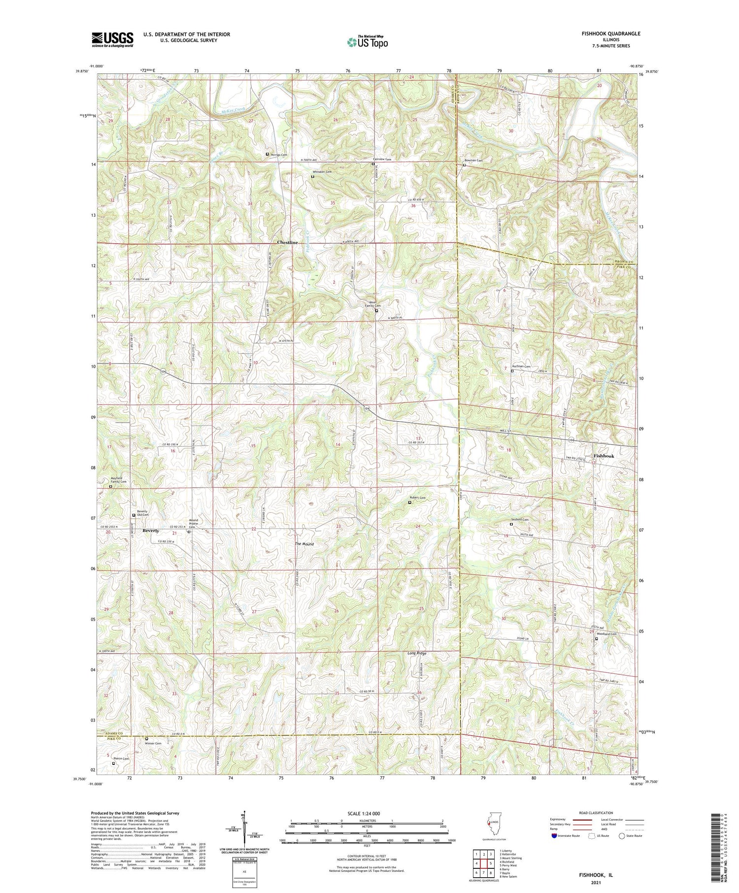 Fishhook Illinois US Topo Map Image