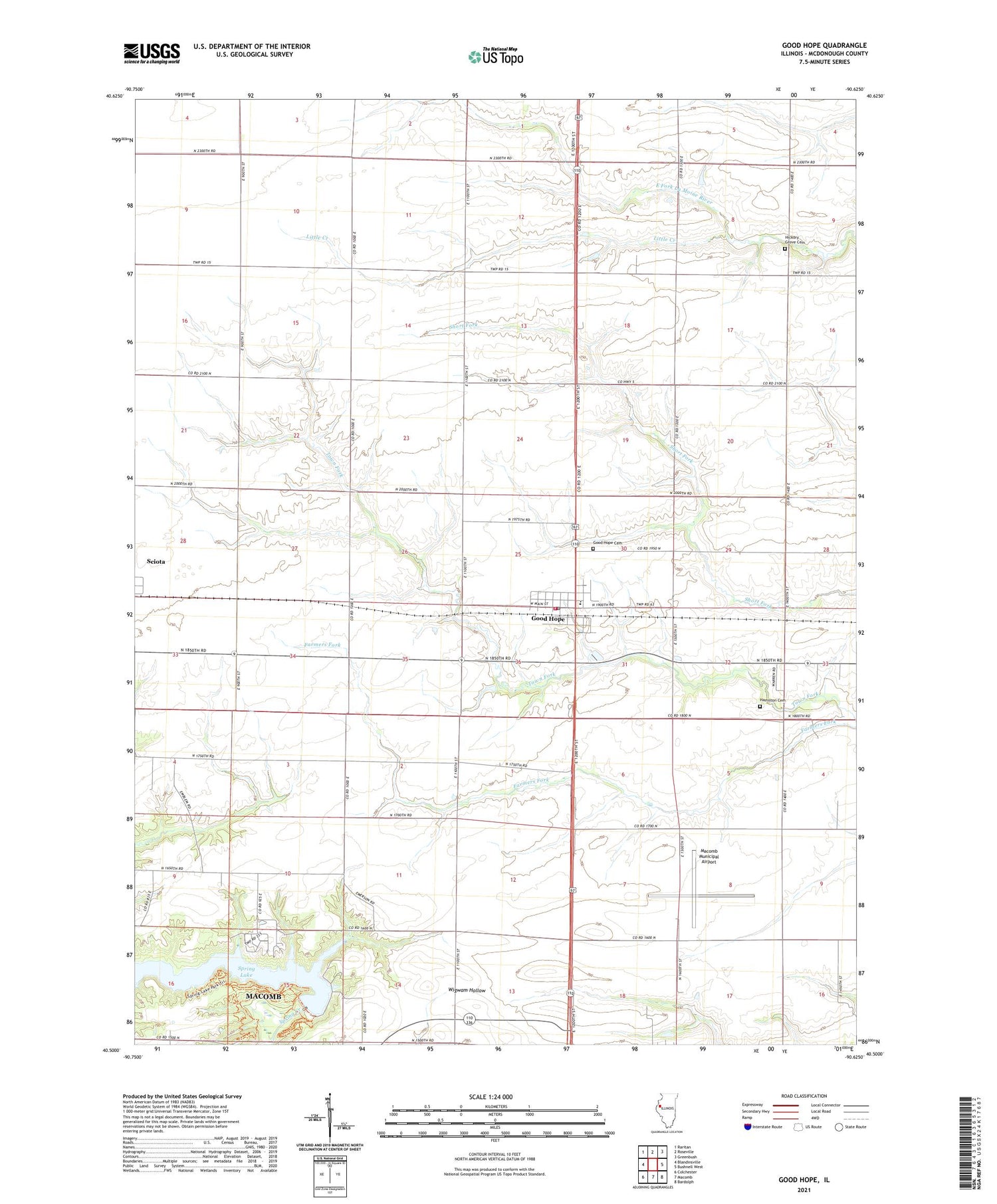 Good Hope Illinois US Topo Map Image