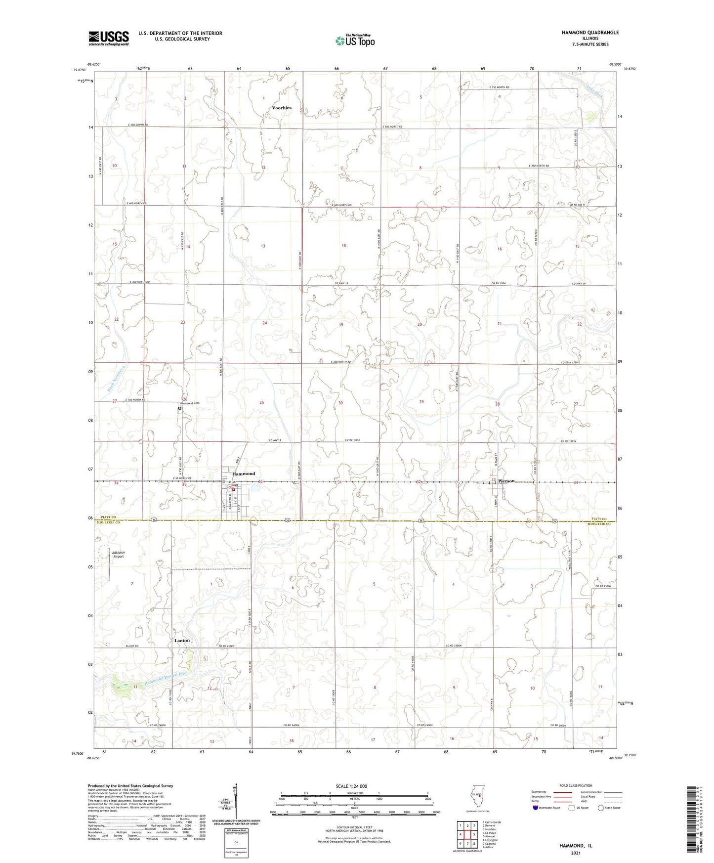 Hammond Illinois US Topo Map Image
