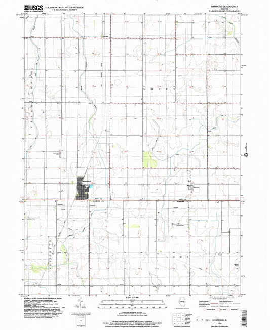 Classic USGS Hammond Illinois 7.5'x7.5' Topo Map Image