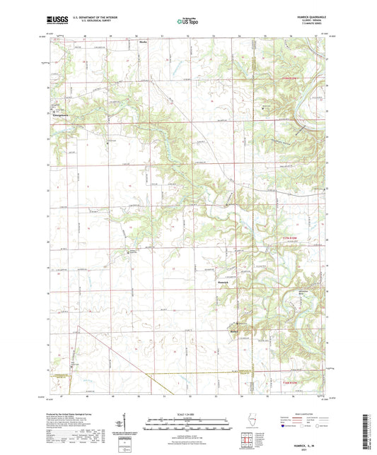 Humrick Illinois US Topo Map Image