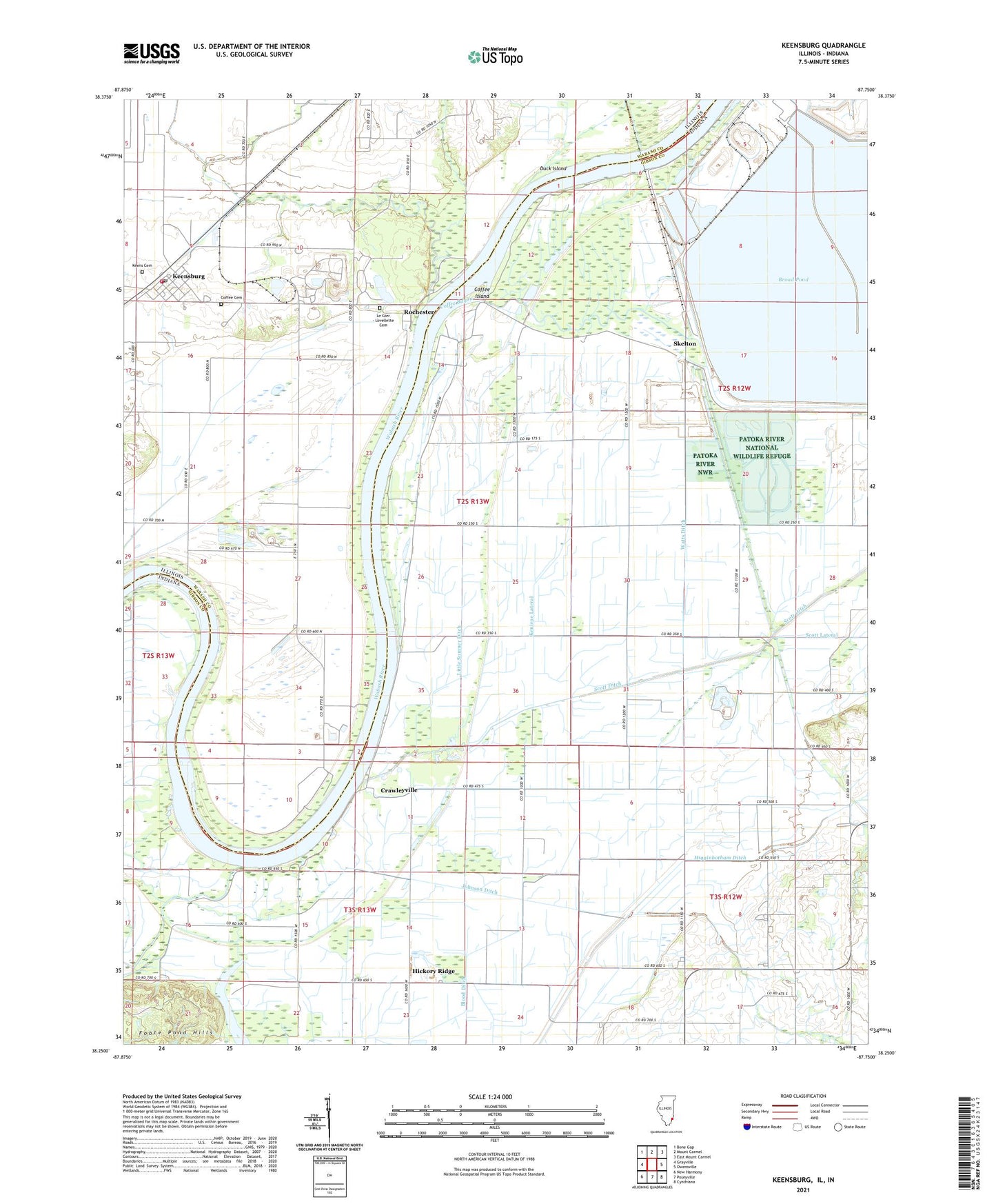 Keensburg Illinois US Topo Map Image