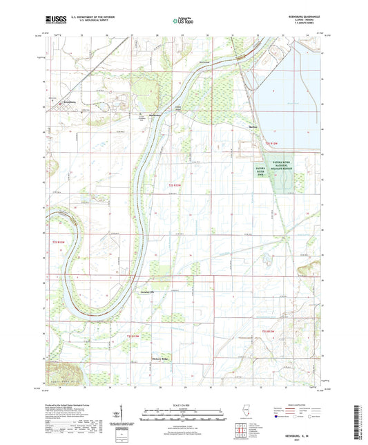 Keensburg Illinois US Topo Map Image