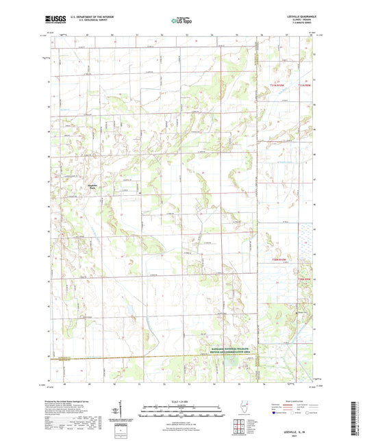 Leesville Illinois US Topo Map Image