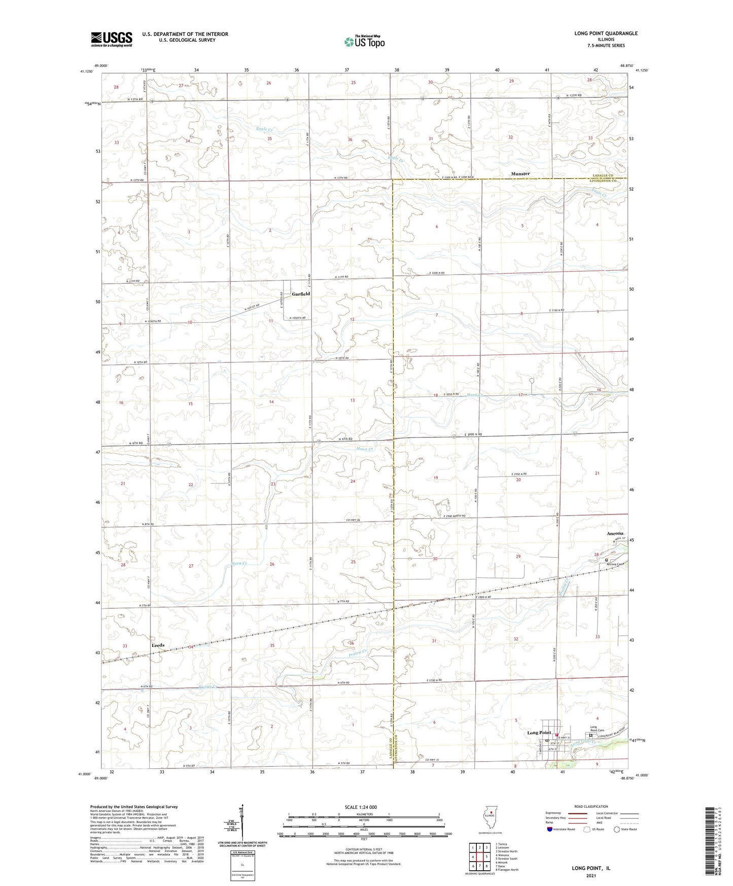 Long Point Illinois US Topo Map Image