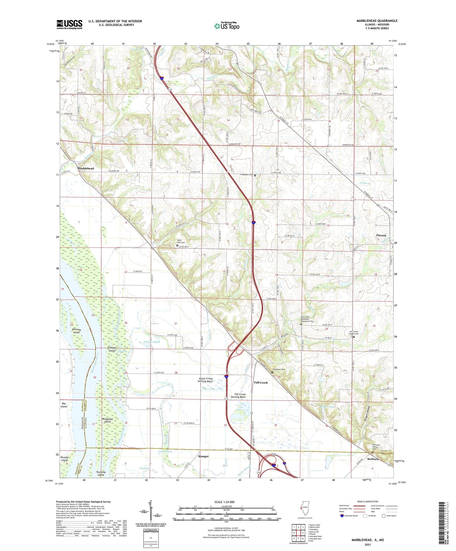 Marblehead Illinois US Topo Map Image