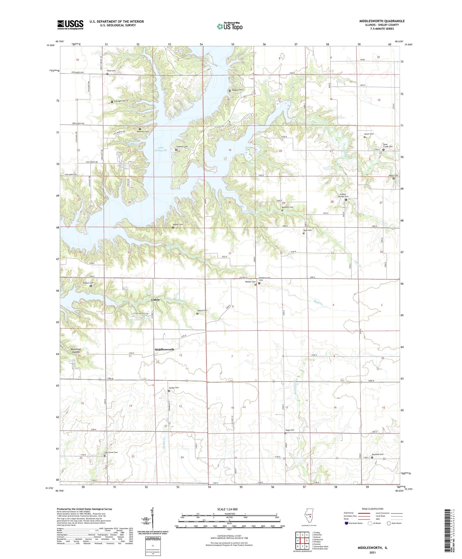 Middlesworth Illinois US Topo Map Image