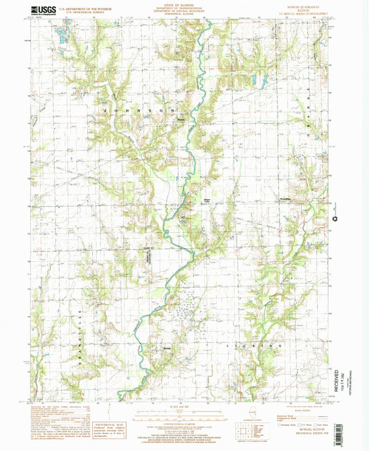 Classic USGS Moriah Illinois 7.5'x7.5' Topo Map Image
