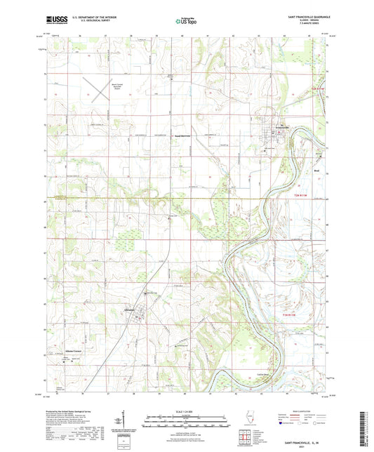 Saint Francisville Illinois US Topo Map Image