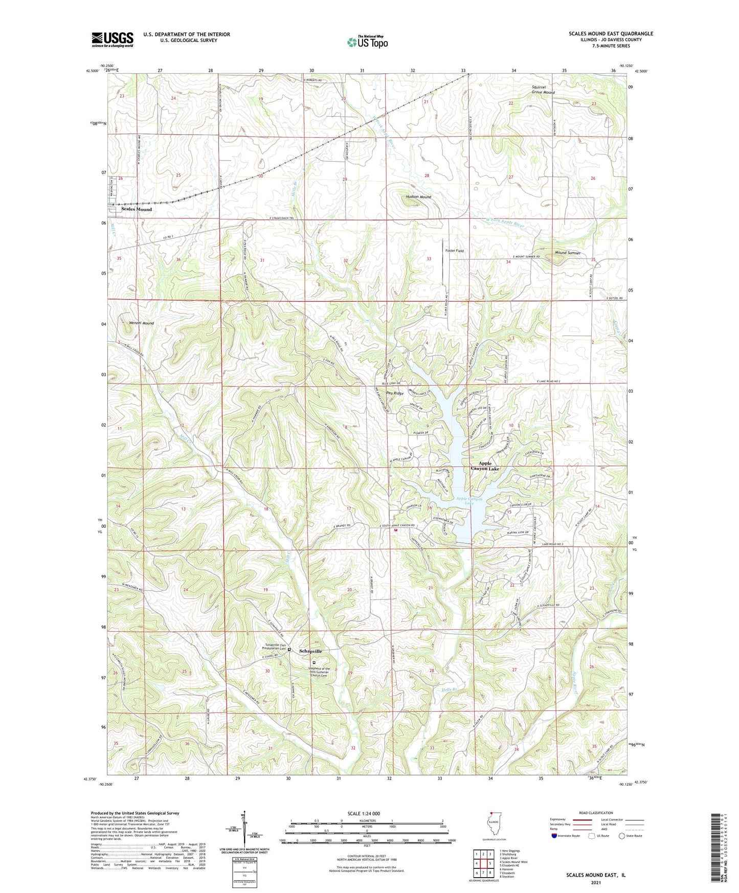 Scales Mound East Illinois US Topo Map Image