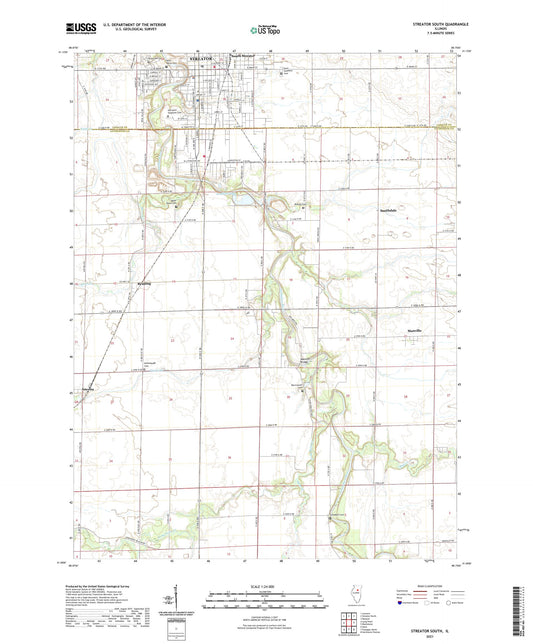 Streator South Illinois US Topo Map Image
