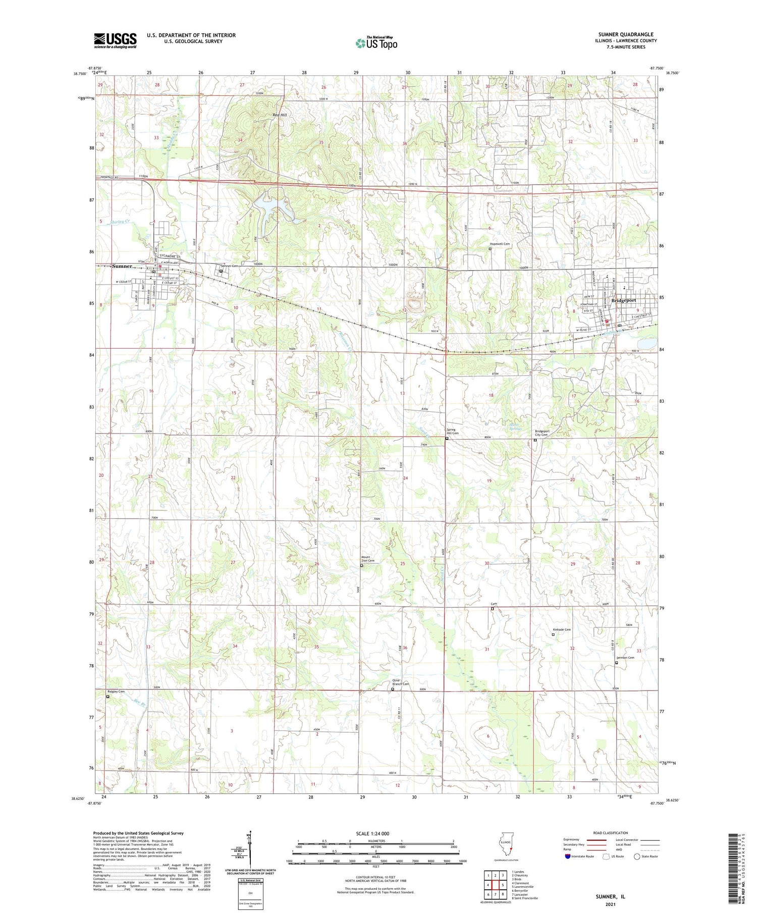 Sumner Illinois US Topo Map Image