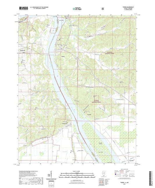 Thebes Illinois US Topo Map Image