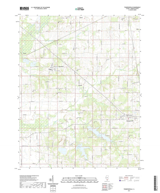 Thompsonville Illinois US Topo Map Image
