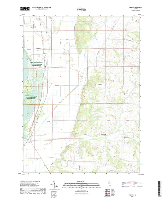 Thomson Illinois US Topo Map Image