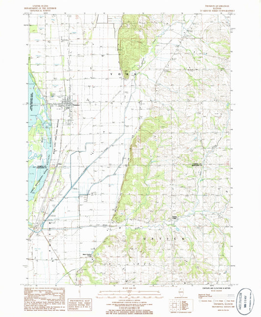 Classic USGS Thomson Illinois 7.5'x7.5' Topo Map Image