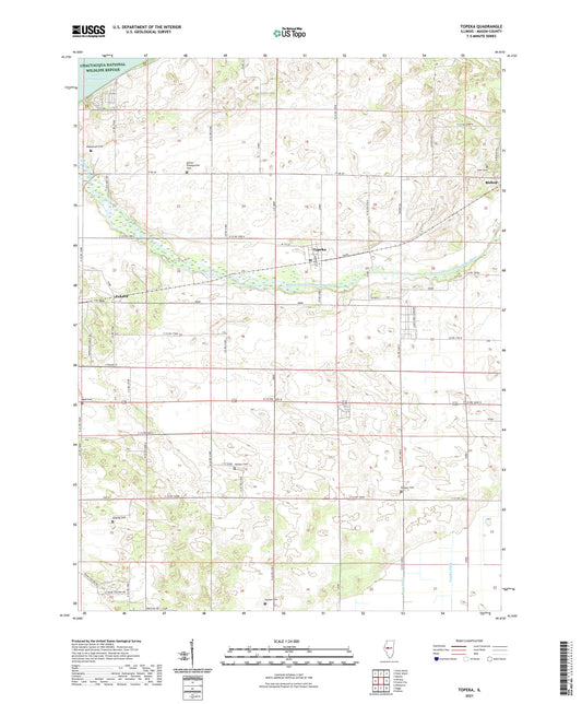 Topeka Illinois US Topo Map Image